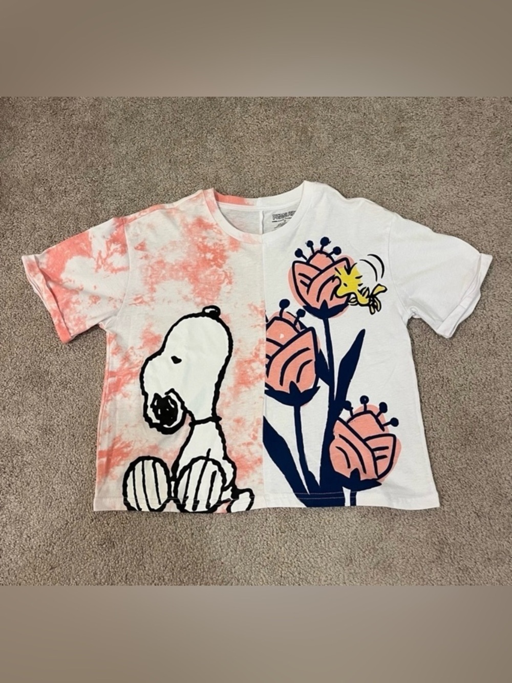 Peanuts Split Design Graphic Tee